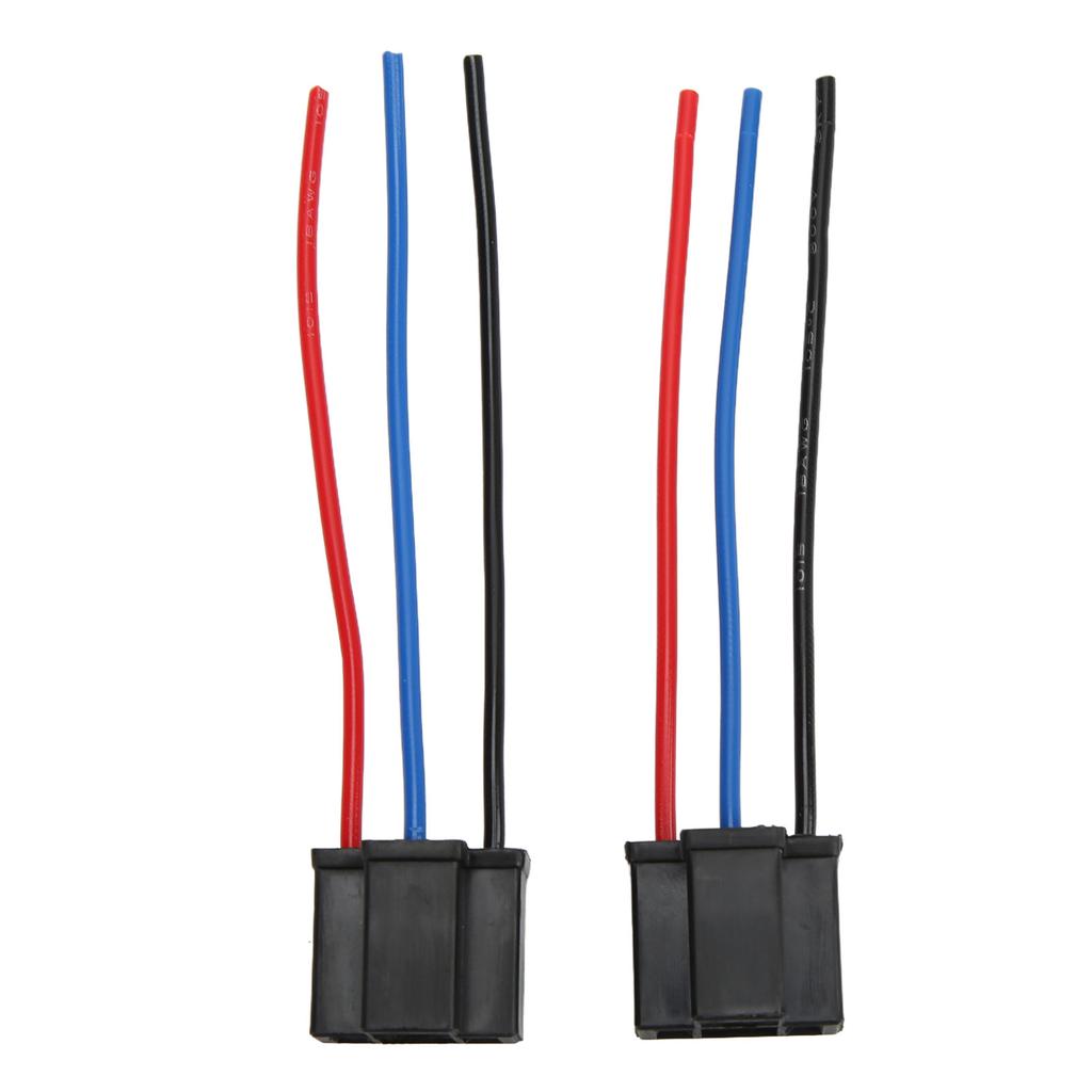2 Pcs H4 HB2 9003 Headlight Wiring Harness Sockets 3 Pin Adapter Heat Resistant 12V