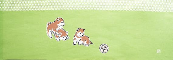 

Крашение Anbo Полотенце для рук Саженец Аутентичный Сделано в 35см x 100см Катящийся щенок, Цвет Окрашенный, 100% хлопок, Токуока, Япония,