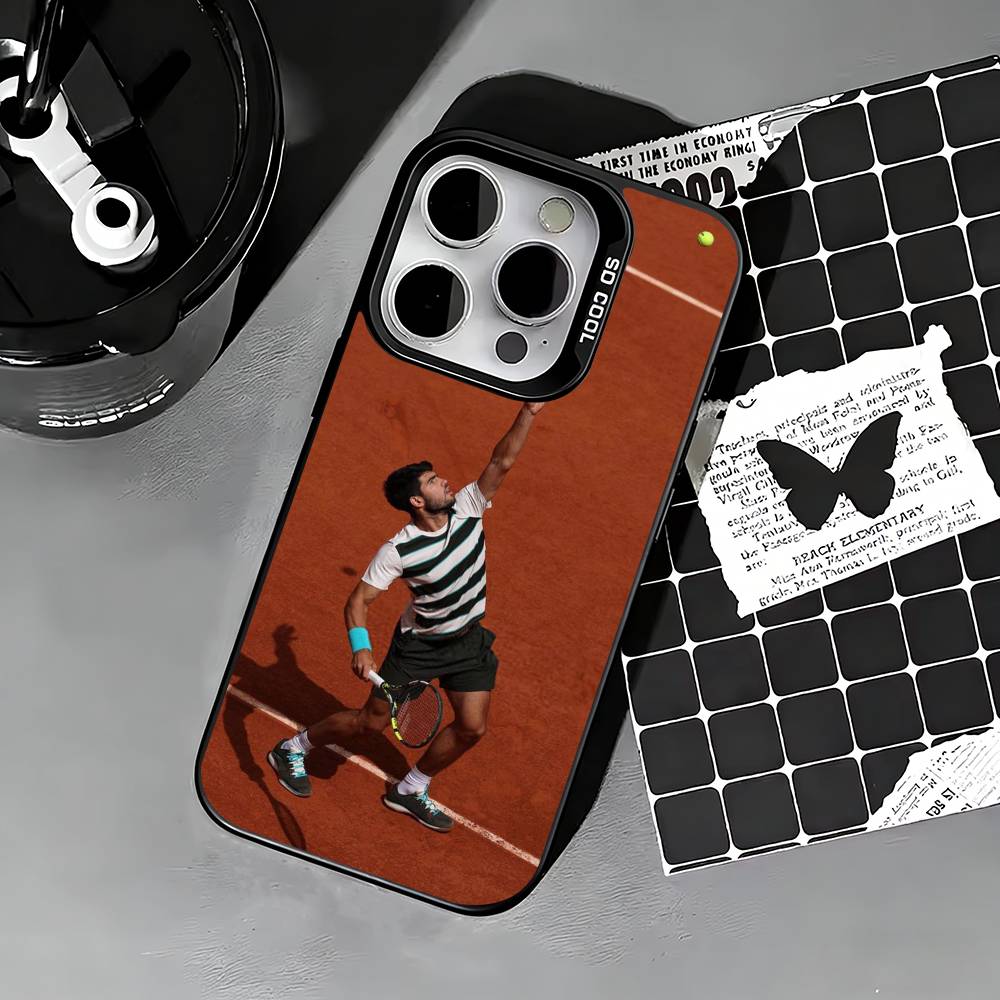 Tennis player-Carlos Alcaraz Phone Case For iPhone 17,16,15,14,13,12,11 Plus,Pro Max,XS,Colored silver phone case iPhone16se4