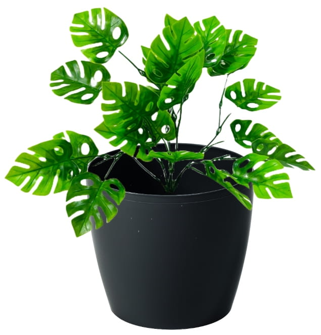 Vaso in plastica 21x185cm Copertura decorativa nera Magnolia