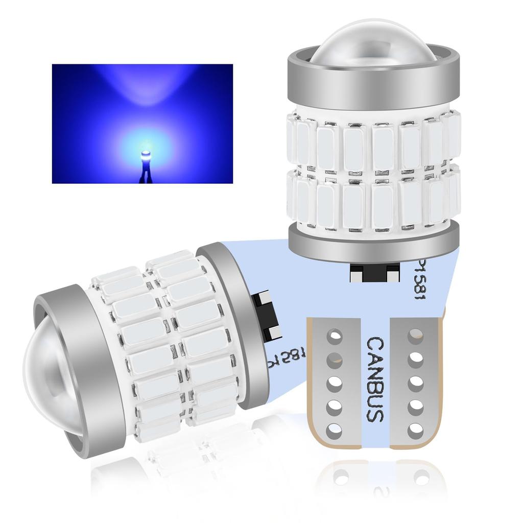 LTONXEN 2024 Newest T10 LED, Blue, Blue Explosive Light, New Lens Collector, Non-Polarity, LED