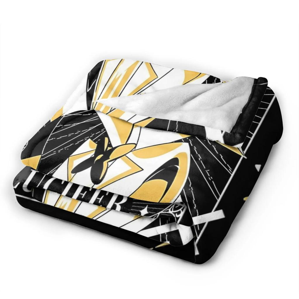 Lucifer Morningstar Hazbin Hotel Fleece Winter Blanket Breathable Lightweight Thin Throw For Home Outdoor