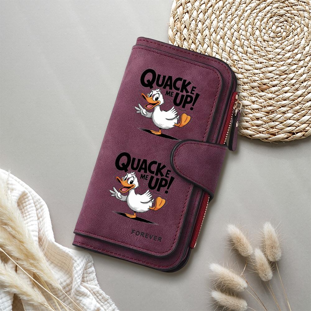  Cute Duck Print Women's Long Wallet Fashion Casual Card Holder Purse
