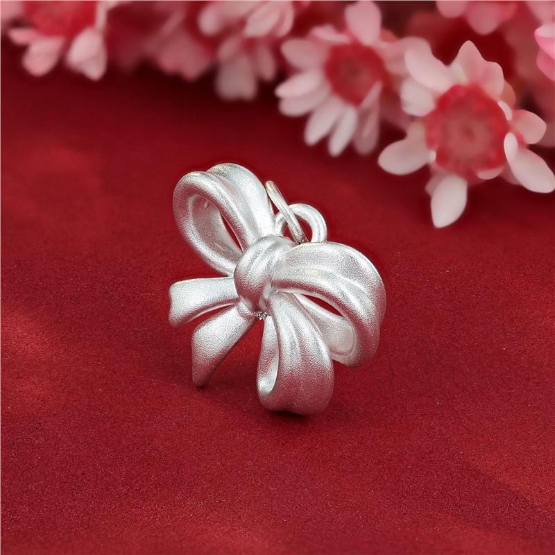 Sterling Silver S999 Plain Bead Pendant for DIY Handmade Bracelets, Necklaces, and Charms.