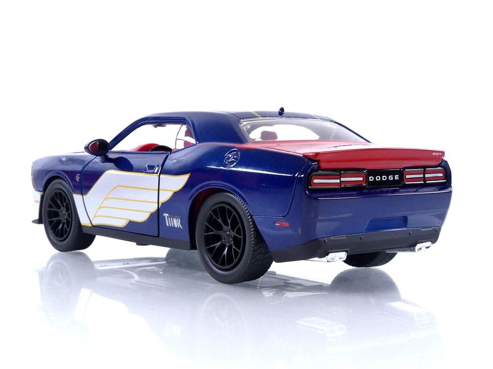 MARVEL THOR 2015 DODGE CHALLENGER SRT HELLCAT Mighty Thor Diecast Car 124 &