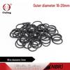 Nitrile Rubber O-Ring, 16-20mm OD, 2mm Wire, Waterproof Shock-Absorbing Seal.