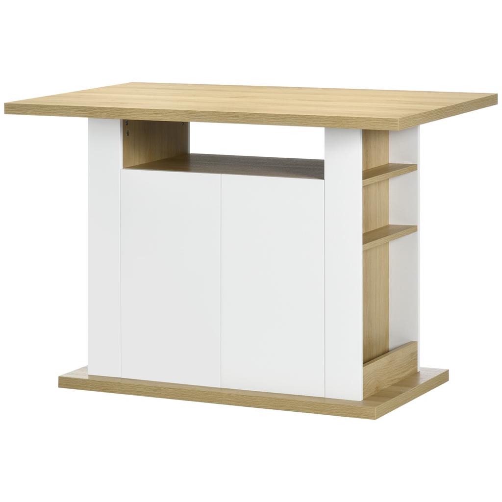 Kuchyňský ostrůvek se velkou pracovní deskou pro 4 osoby - rozměry. 110L x 70Š x 75,5V cm