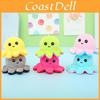 Porte-clés Poulpe Peluche Mignon Réversible Animal Adorable Changeant d'Humeur Charme de Sac