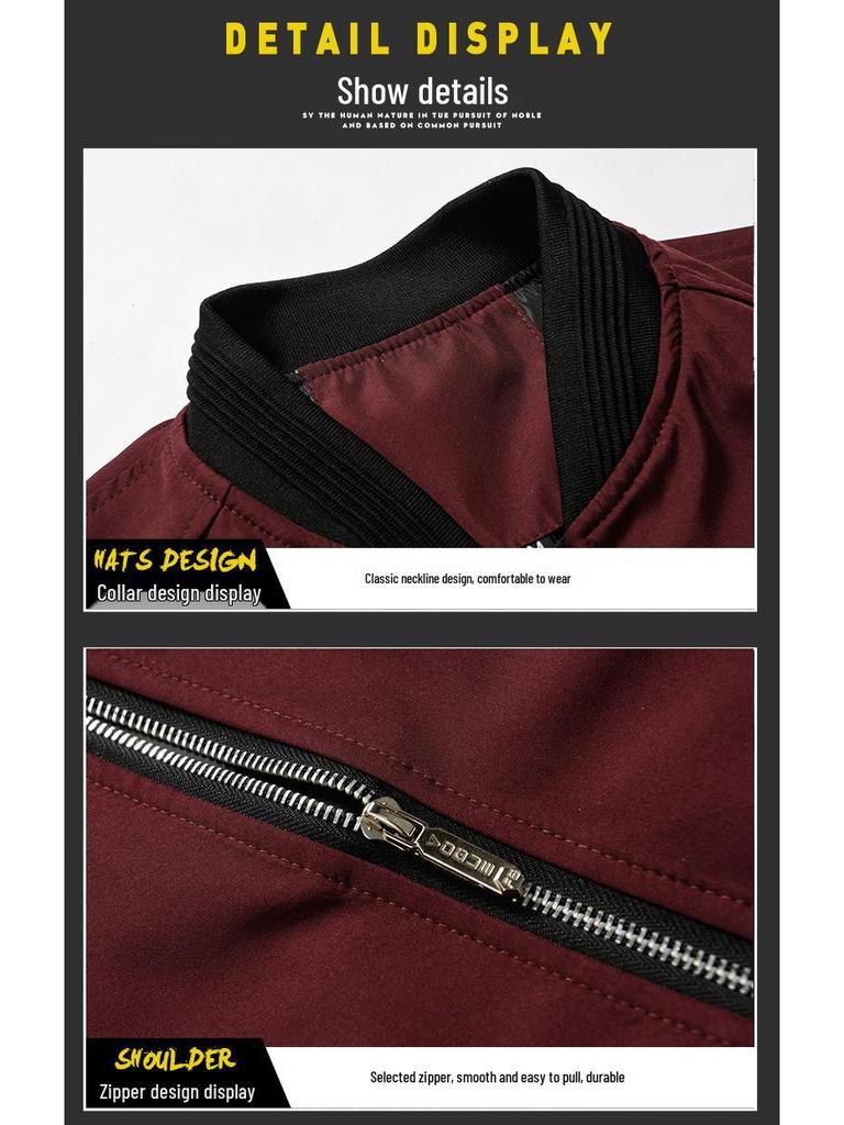 Men's Breathable Casual Jacket - Hoodless, Zipper, Japanese Style for Spring and Autumn