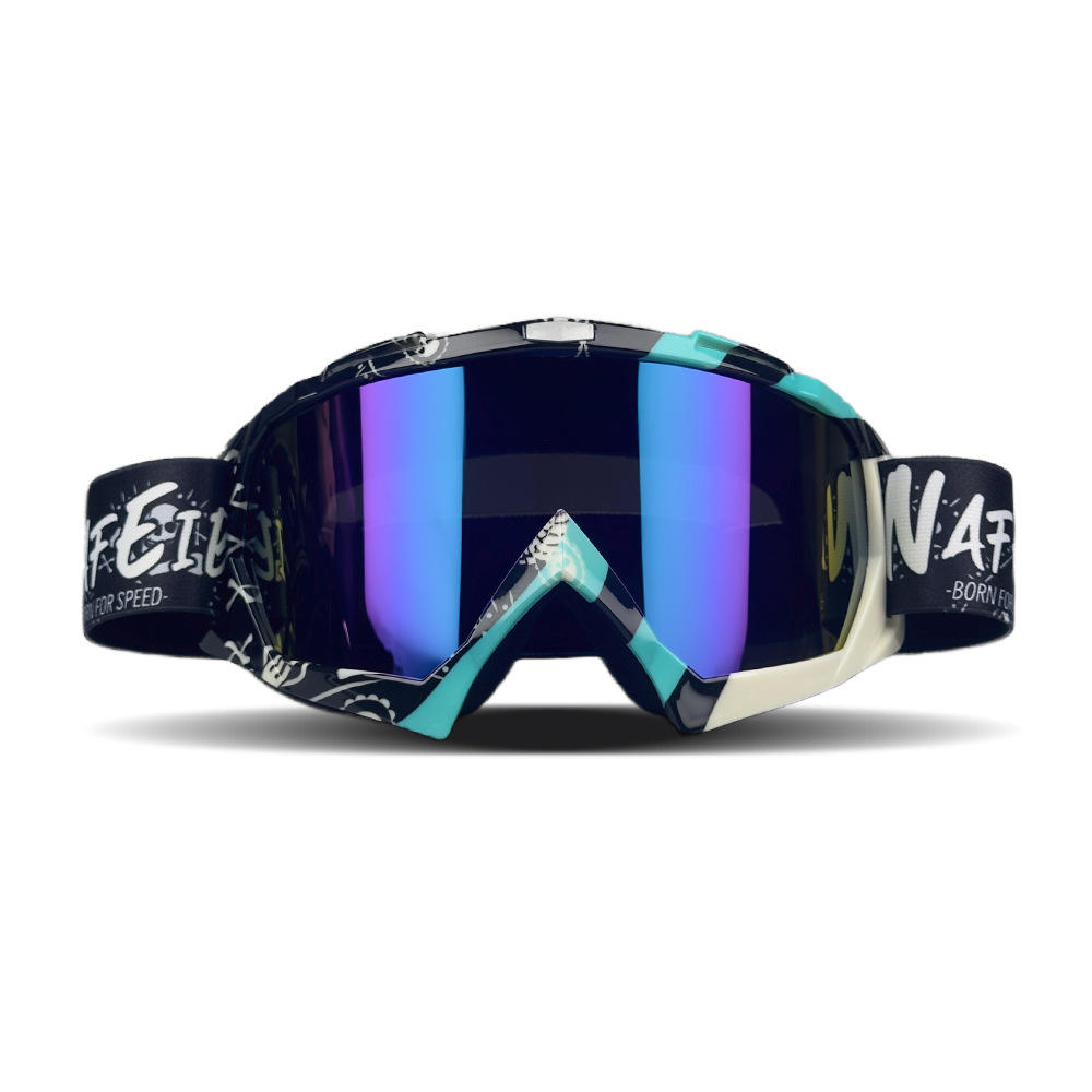 2026 Vibrant Frame Design Motocross Goggles UV400 Lens  Lightweight Durable Adjustable Strap Outdoor Sports Riding Goggles