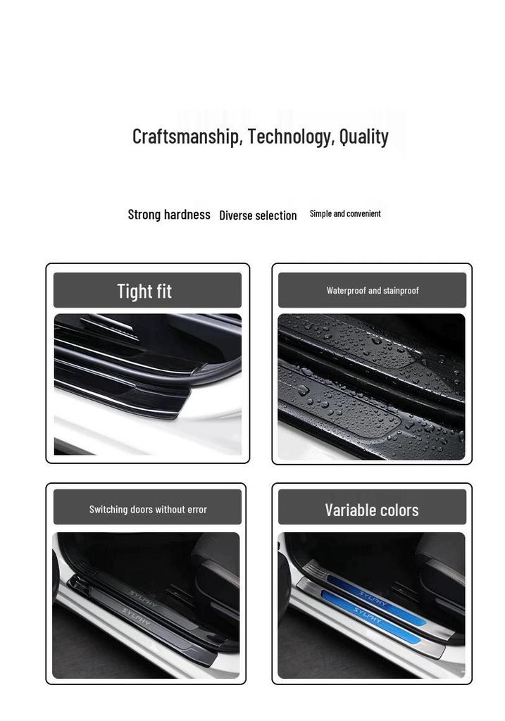 Wey V9X8X Car Door Sill & Trunk Bumper Stainless Steel Anti-scratch Interior Trim