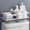 Waterproof Iron Wall Shelf for Bathroom Toilet Storage Organizer for Shampoo Toiletries and Bath Accessories Organization