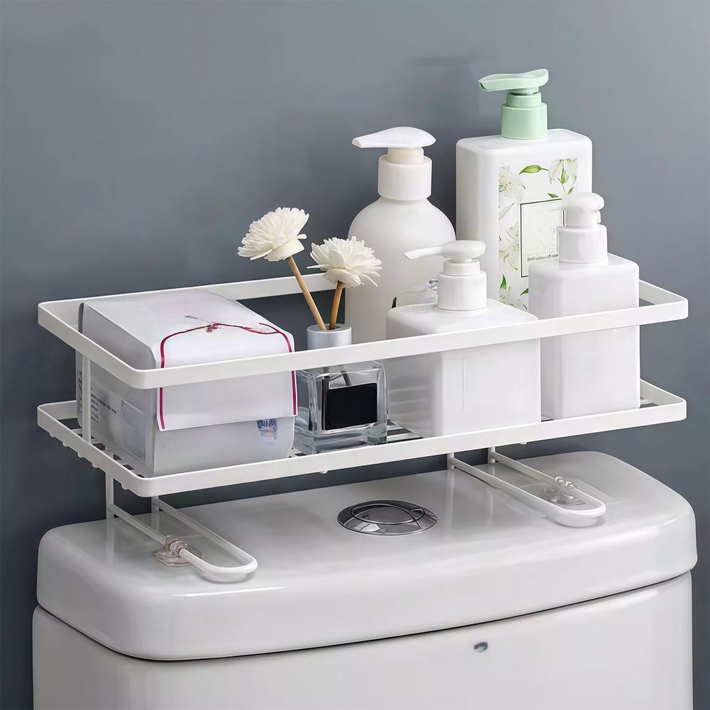Waterproof Iron Wall Shelf for Bathroom Toilet Storage Organizer for Shampoo Toiletries and Bath Accessories Organization