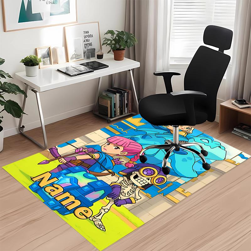 Custom Name Clash Royale Printed Carpet, for Office Chair Living Room Bedroom Kitchen Room Decor Gifts.