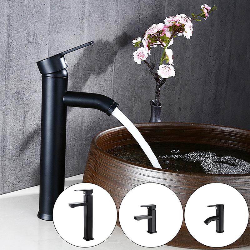 Lavoar Chiuvetă Baie Baterie Scurt/Înalt Înnegrit Cald Rece Bater Robinet Apa Baterie Lavoar Baterie Gospodărie Baie