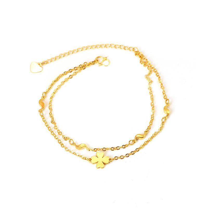 

Вьетнамский Плейсер Золотой Цветок Браслет на ногу Женский Новое поступление Искусственный Золотой Браслет на ногу Украшение для Подруги Подарки Подруге Без Выцветания Цвета Minimalist flower anklet QJL2001