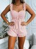 Damen Sweet V-Ausschnitt Spaghettiträger Tanktop & Shorts Set Frühjahr/Sommer 2025