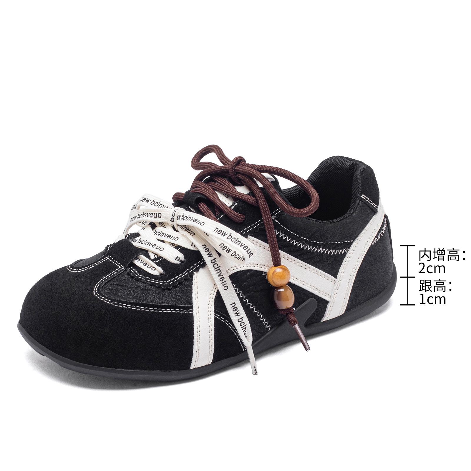 

2025 осень новые кроссовки Autonavi 3 см ретро внутренняя платформа женские универсальные спортивные туфли двухцветные шнурки повседневная обувь 40