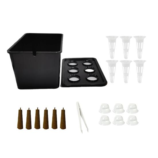 Hydroponic Grow Box 6-Hole Planting System Home Herb Planter Vegetable Cultivation Kit for Indoor Gardening