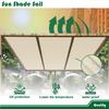 Sun Shade Cloth with Grommets Rectangle Shade Sail Canopy Pergola Cover with Straight Edge UV Block Fabric for Backyard Deck Out
