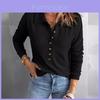 Autumn Winter Womens Knit Sweater With Button Placket For Casual Daily Wear