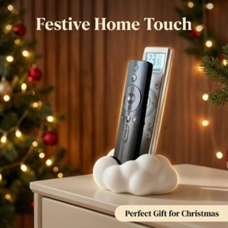 Cute 3D Cloud-Shaped Remote Control Holder - Desktop Home Storage Organizer Stand For TV/Air Conditioner Remotes, Phones Gadgets