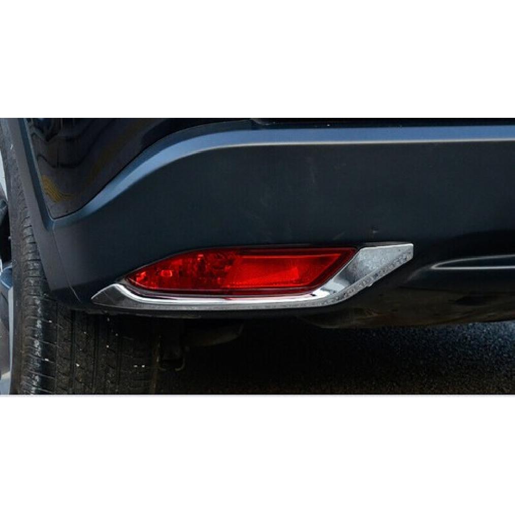 For Honda HR-V Vezel 2016-2022 ABS Chrome Rear Fog Light Eyelid Molding Strip 2X