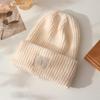 Women's Embroidered Thick Knitted Beanie