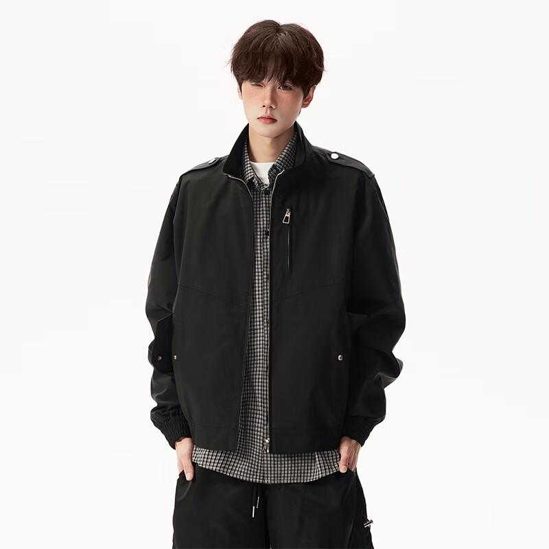 

TOM ADAM Men s American Retro Techwear Stand Collar Work Jacket 3XL