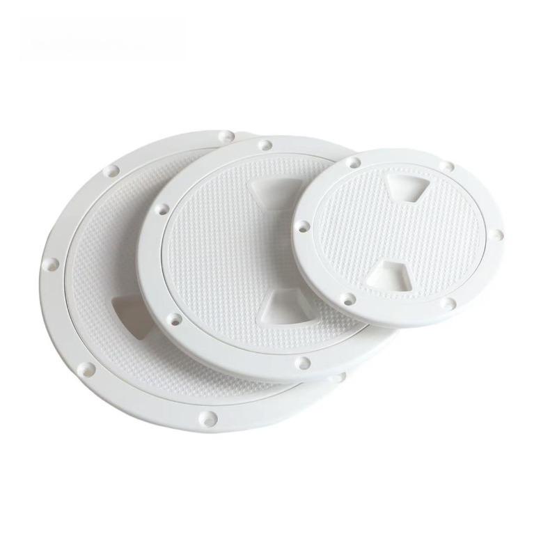Durable 4 6 8 inch Deck Inspection Access ABS Screw Out Deck Plate Round Non Slip Hatch Cover Boat Yacht Marine Accessories