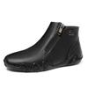 Retro Women's Genuine Leather Martin Boots - Plus Size, High-top, Wear-resistant, Casual Outdoor Shoes