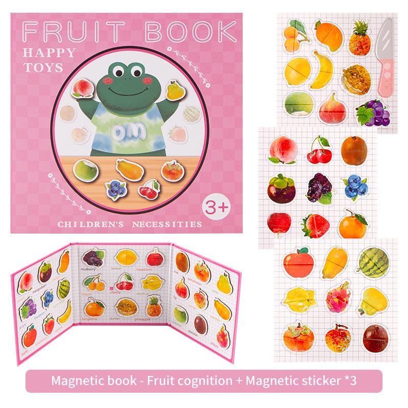 

Магнитная книга «Алфавит и распознавание фруктов»: Развивающая головоломка для раннего обучения китайским иероглифам и пиньиню