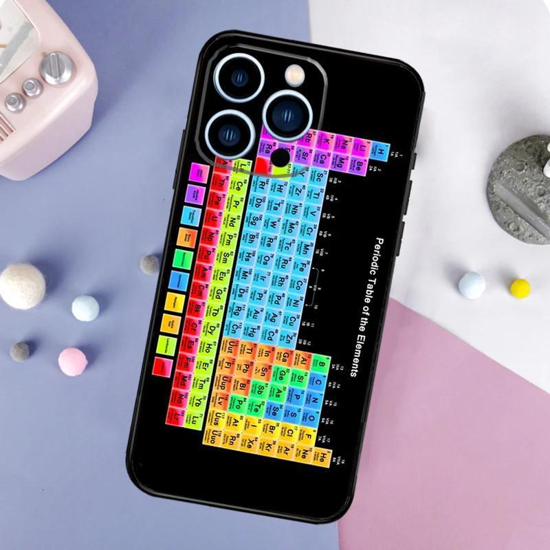 

Применимо к чехлу для мобильного телефона iPhone12 Mini, Периодическая таблица химических элементов, поколение чехлов для мобильных телефонов, окрашенное и устойчивое к падениям iPhone 16 pro