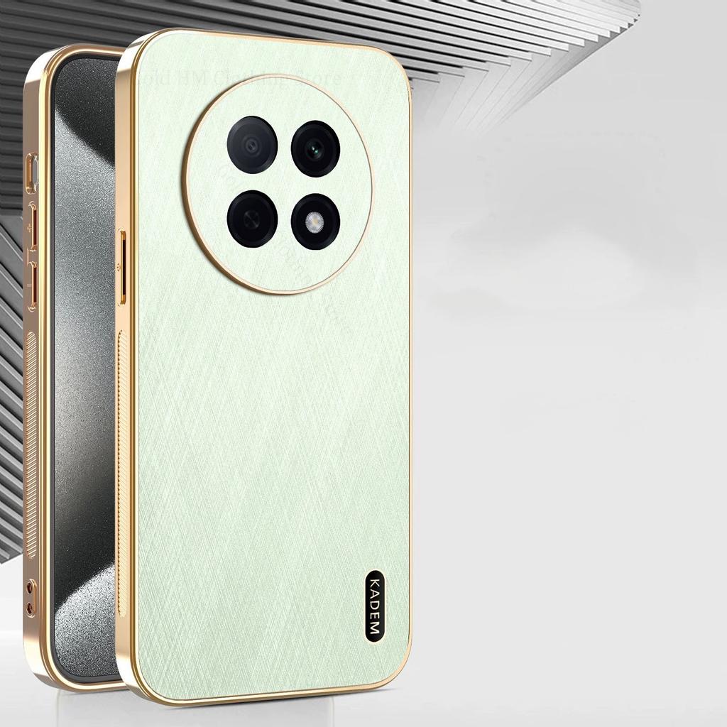 6D Plating Gold Silk Leather Texture Case For Oppo Find X8 Pro Electroplated Tough Cover For OPPO A5 Pro A3X A80 A60 A30 A79 5G