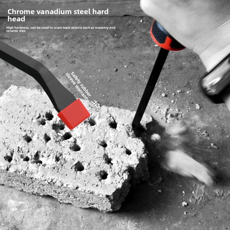 Multifunctional Tire Repair Tool Pry Bar With Impact Cap And Non-Slip Handle Removal Nail Pulling Scratch-Free Tire Levering