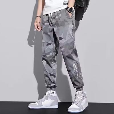 Autumn Men's Pants Casual Pants Pants Handsome Sports Camouflage Overalls Tappered Trousers Thin Trendy Loose Wear-Resistant Casual Pants