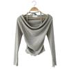 New ArrivalS Open Run Women S Off Shoulder Slit Draped Long Sleeve Knit