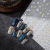 1Pc Bronzing Heart-Shaped Nail Stickers Gold And Silver Laser Butterfly Star Moon Glue Slider Diy Nail Accessories Decoration