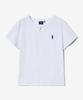 YALE Women'S Circle Point Crop Short Sleeve T-Shirt White