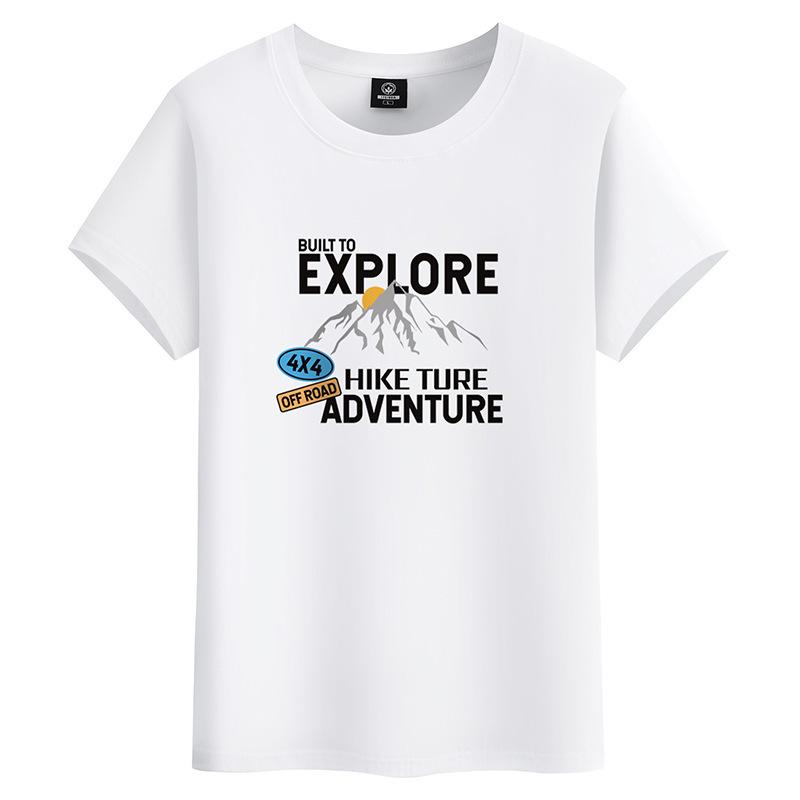 

Explore M-6XL Мужская футболка с короткими рукавами из чистого хлопка с круглым вырезом для мальчиков Повседневная футболка 6XL белый