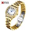 Oufannishi Women's Waterproof Square Fashion Watch, Roman Numerals, Diamond Accents
