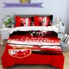3pcs Red Star Logo Pattern Bedding Set Duvet Cover Set Includes Duvet Cover &pillowcases, Perfect All Season Bedroom Decoration & Gift