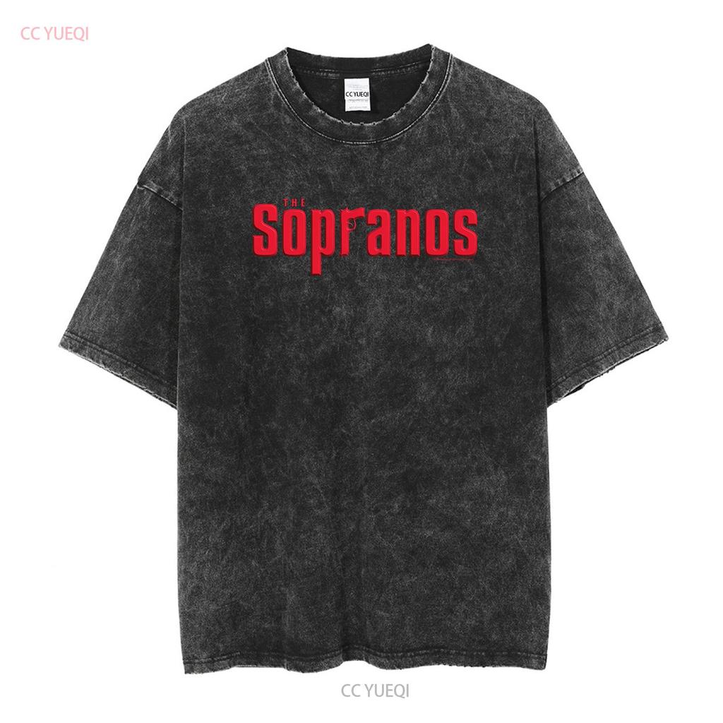 Vintage 2000 Logo The Sopranos HBO TV Show Promo Tričko Velikost XL Černá Y2k vintage Vyprané Měkké grafické Lehce
