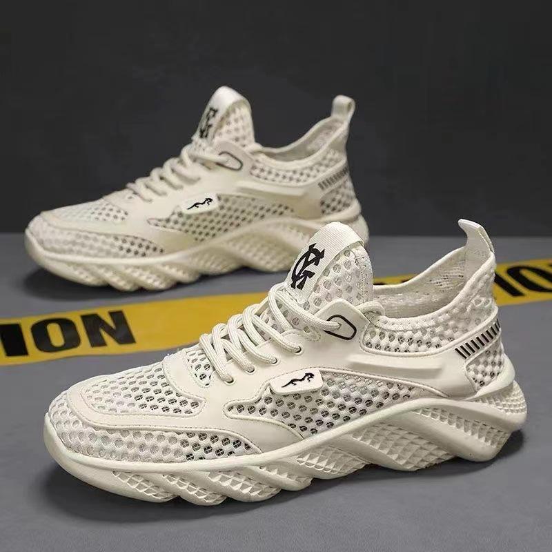 New Design Men's Mesh Breathable Soft-soled Athleisure Shoes Hollow Outdoor Men's Trend Men's Shoes