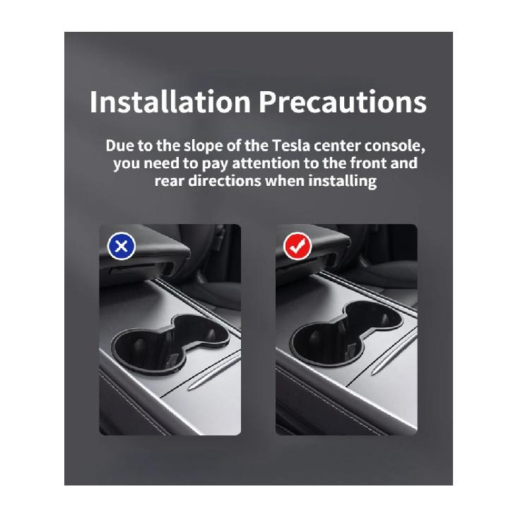 For Tesla Model 3 Tesla Model Y Interior Cup Holder Central Console Water Bottle Organizer TPE Accessory Car Storage Compatible Cup Holders 5