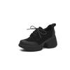 Retro Round-toe Thick-soled Shoes for Heightening, Lace-up Leather Shoes, Single Shoes for Women