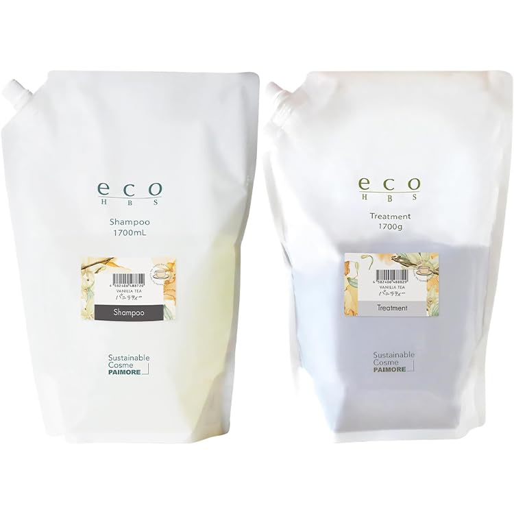 

Eco HBS Shampoo 1700ml Treatment 1700g Vanilla Tea Original Logo Sticker Included & +