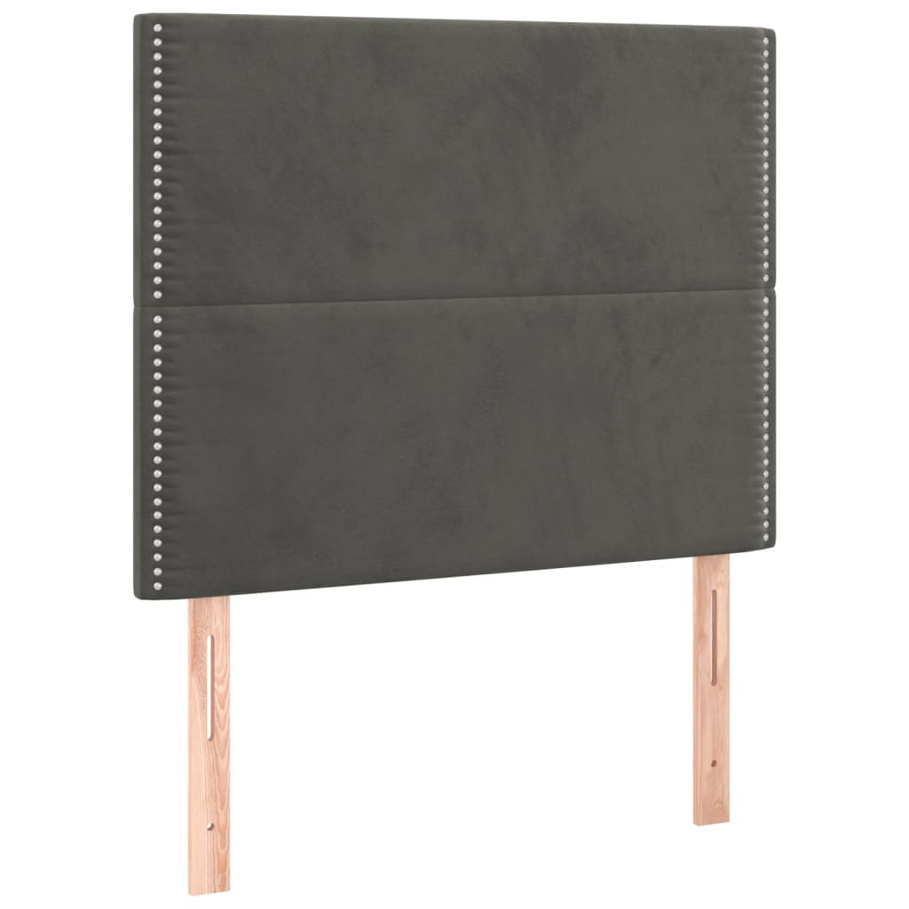 Bed Frame without Mattress Dark Grey 100 x 200 cm Velvet