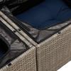 8 Piece Garden Sofa Set with Cushions Gray Poly Rattan & Acacia