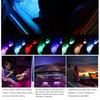 LED Car Foot Light Ambient Lamp With USB Wireless Remote Music Control Multiple Modes Automotive Interior Decorative Lights